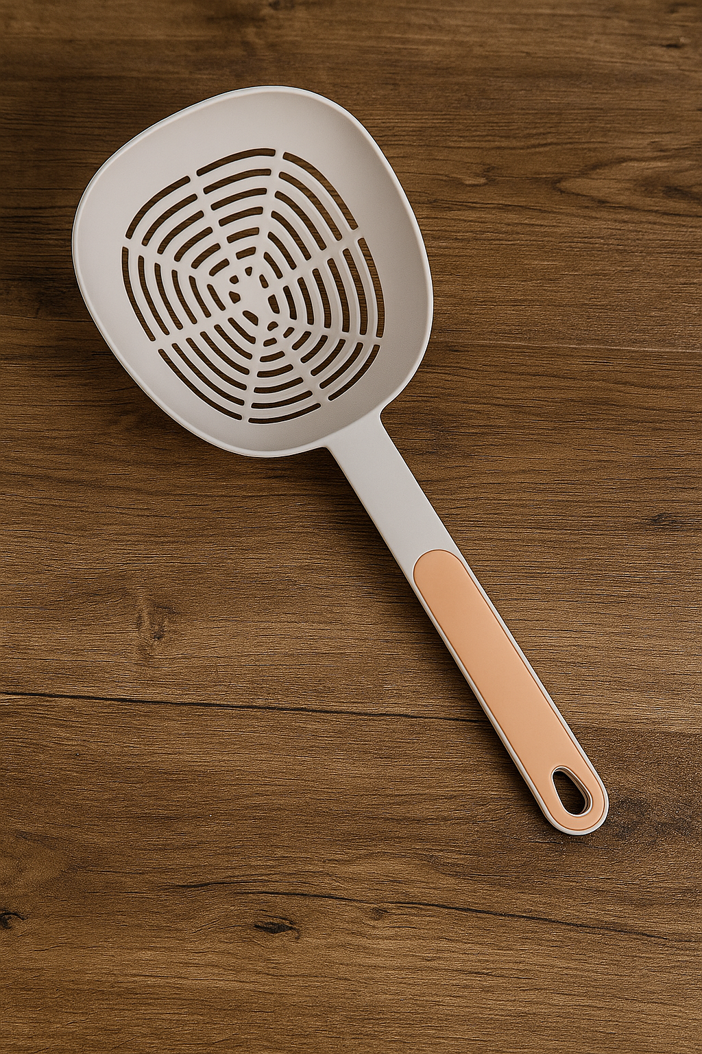 Cuillère à pâtes anti-fuite – Manche long, résistant à haute température, idéale pour spaghettis, raviolis et cuisine multifonction.