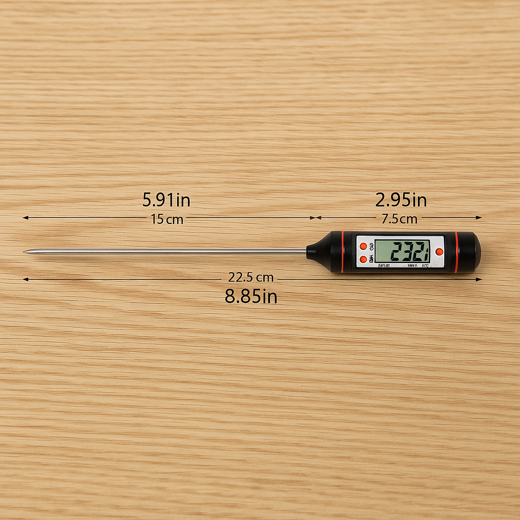 Thermomètre de Cuisine Digital – Sonde Électronique avec Affichage LCD pour Viande, Liquides et Cuisson au Four