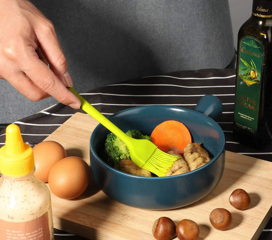 Set de 6 Ustensiles de Cuisine en Silicone – Spatules & Brosse Résistantes à la Chaleur