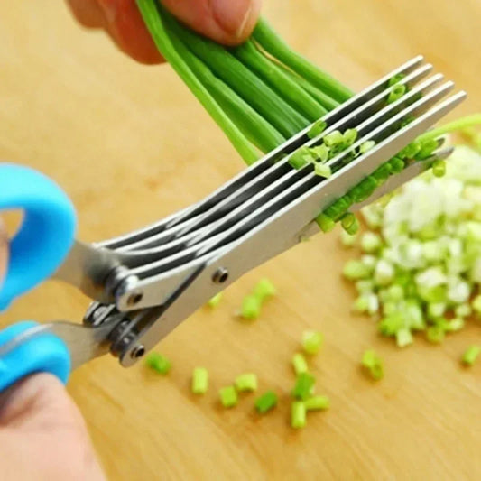 Ciseaux de Cuisine Inox à Multi-Lames – Coupe Herbes, Oignons et Piments