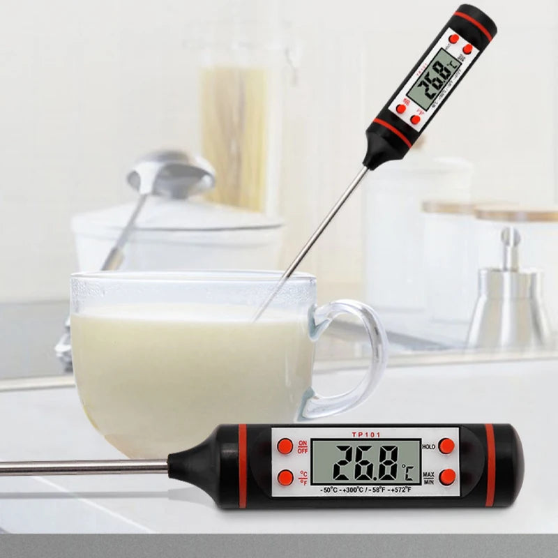 Thermomètre de Cuisine Digital – Sonde Électronique avec Affichage LCD pour Viande, Liquides et Cuisson au Four