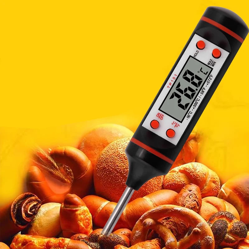 Thermomètre de Cuisine Digital – Sonde Électronique avec Affichage LCD pour Viande, Liquides et Cuisson au Four