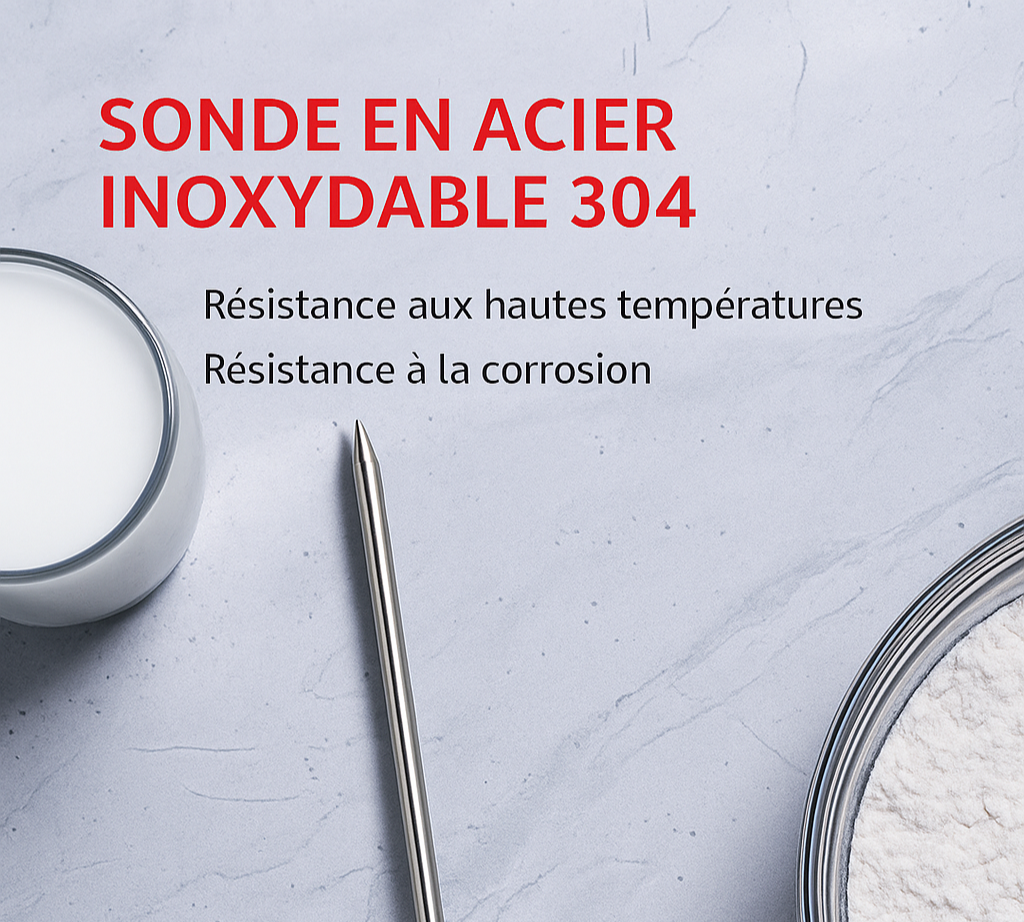 Thermomètre de Cuisine Digital – Sonde Électronique avec Affichage LCD pour Viande, Liquides et Cuisson au Four